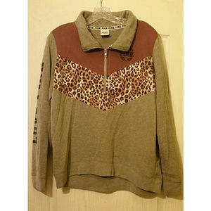 Victoria's Secret PINK Half Zip Up Sweater